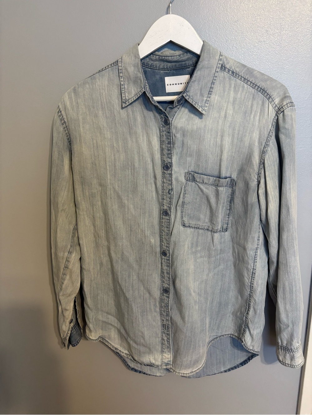 Wilfred Community denim shirt